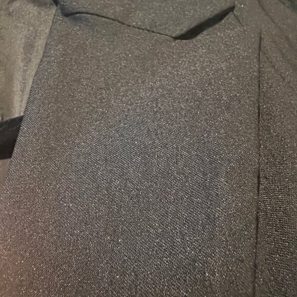 BEBE Black Stretch Hook-n-Eye Closure Evening Blazer with Tie in the Back, Size - Picture 4 of 5